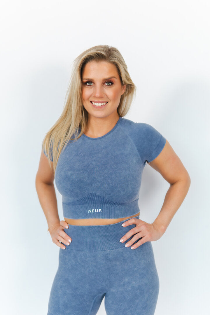 Belle Du Commun - Blue crop top voor sportieve stijl | NEUF Sportwear