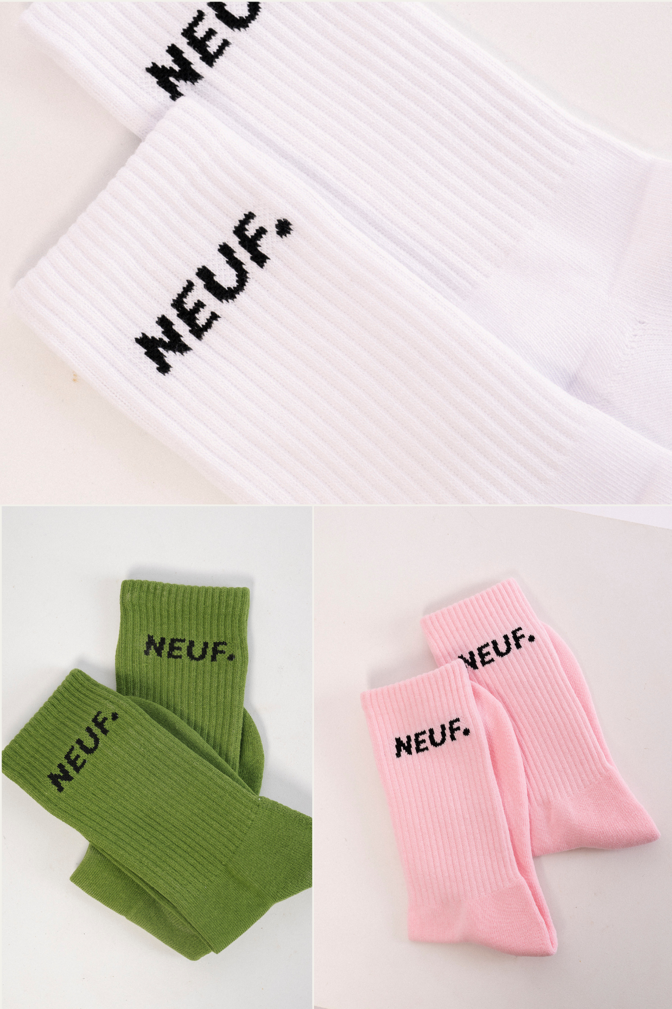 Lilalila Socks Green,Pink & White