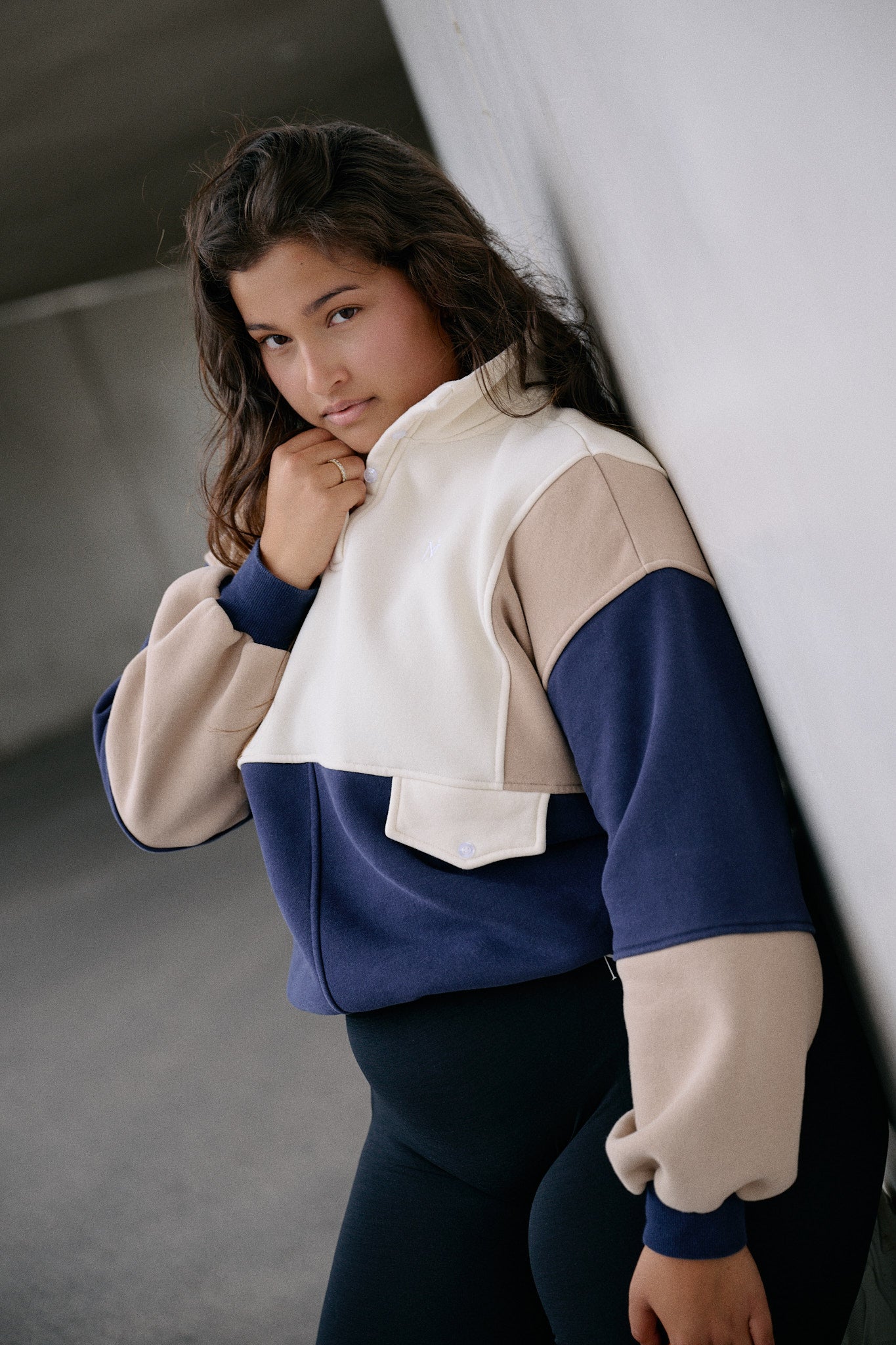 Royal Sweater - Blue/Beige/Creme