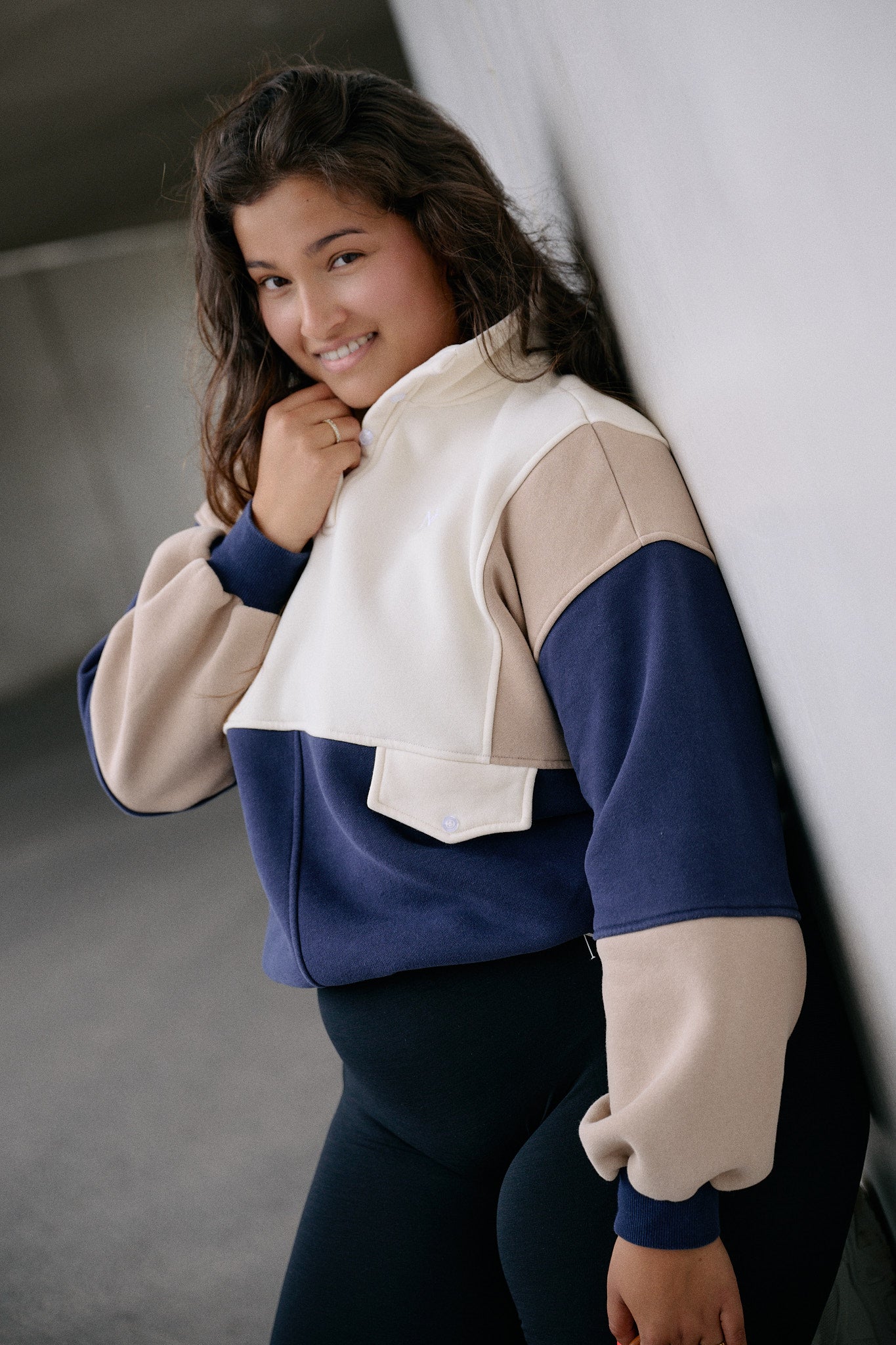Royal Sweater - Blue/Beige/Creme