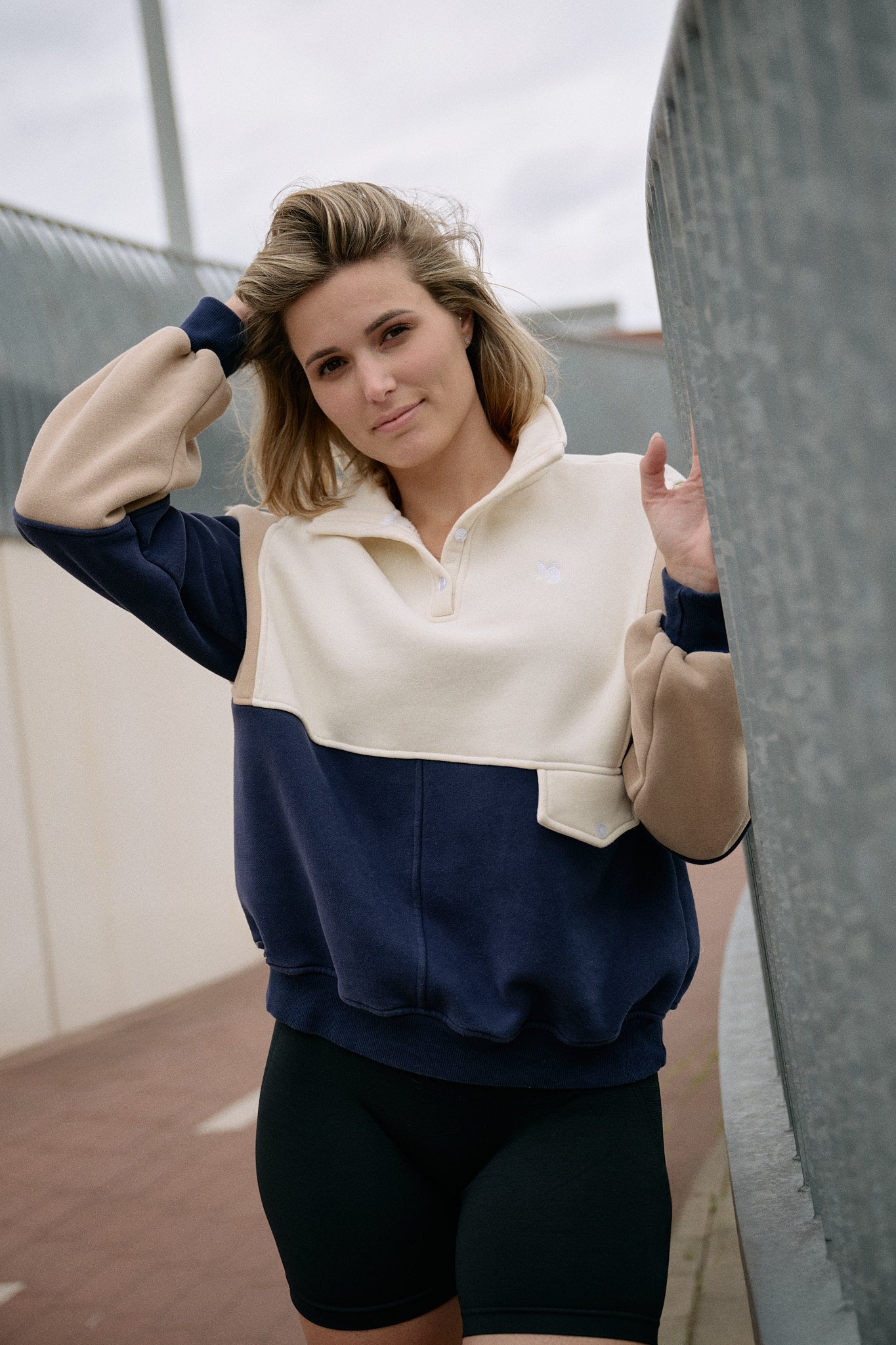 Royal Sweater - Blue/Beige/Creme
