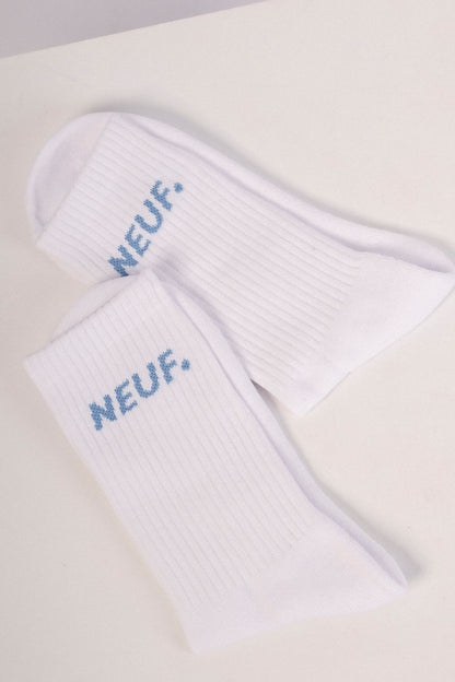 Lilalila Socks - White Light Blue